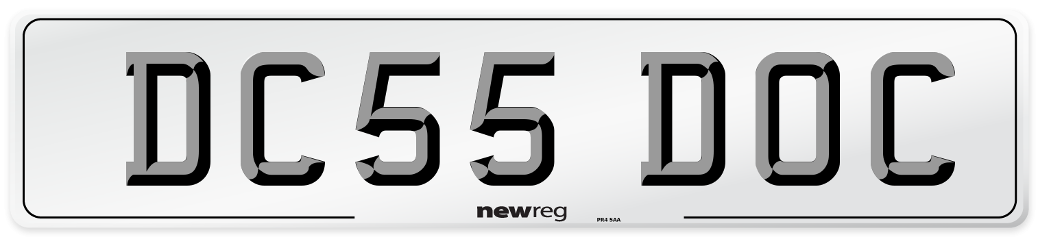 DC55 DOC Number Plate from New Reg
